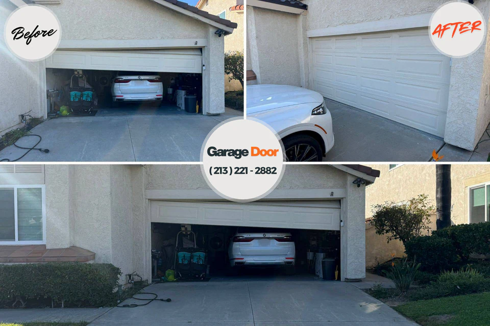 Before and after: garage door repair Lake Montezuma, AZ